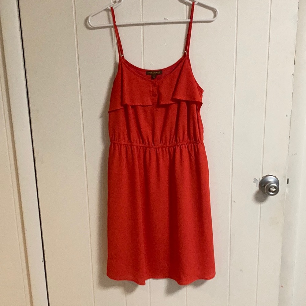 Hive and Honey Summer Coral Ruffled Dress
